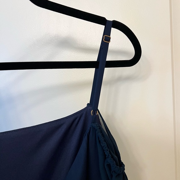 Show Me Your Mumu - Lauren Tie Maxi Dress in Rich Navy Crisp, Size L - Picture 14 of 14